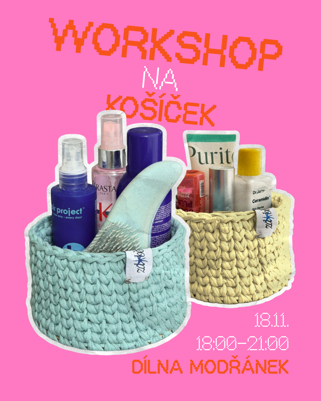 Háčkovaný košíček workshop | 18.11. - Praha